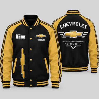 Chevrolet | Black Gray Raglan Baseball Jacket