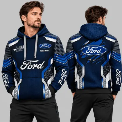 Ford | Black Silver Honeycomb Armor Hoodie