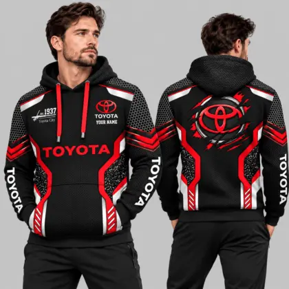 Toyota | Black Silver Honeycomb Armor Hoodie