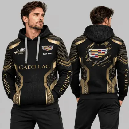 Cadillac | Black Silver Honeycomb Armor Hoodie