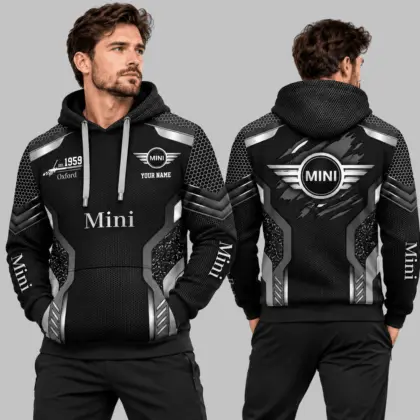 Mini | Black Silver Honeycomb Armor Hoodie