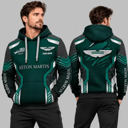 Aston Martin | Black Silver Honeycomb Armor Hoodie