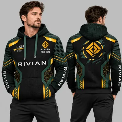 Rivian | Black Silver Honeycomb Armor Hoodie