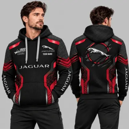 Jaguar | Black Silver Honeycomb Armor Hoodie