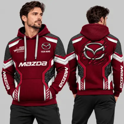 Mazda | Black Silver Honeycomb Armor Hoodie