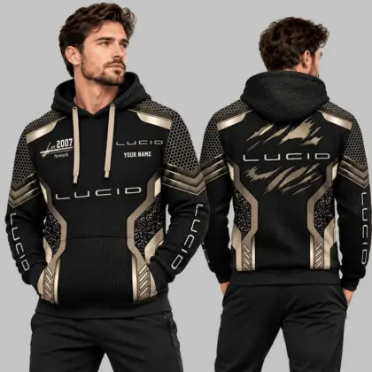 Lucid | Black Silver Honeycomb Armor Hoodie