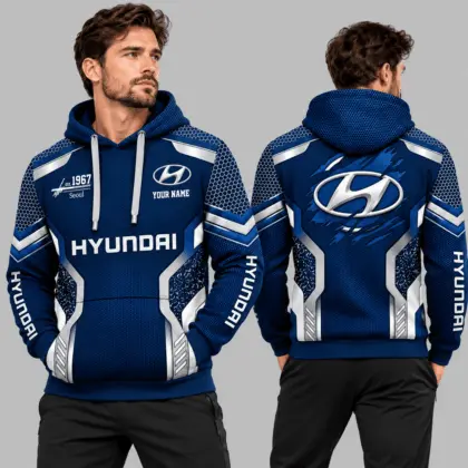 Hyundai | Black Silver Honeycomb Armor Hoodie