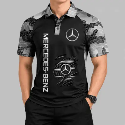 Mercedes-Benz | Olive Camo Raglan Sleeve Polo