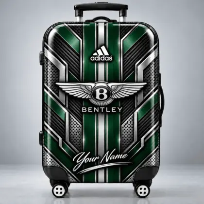 Bentley | Futuristic Carbon Fiber Racing Stripe Personalized Protective Luggage Cover