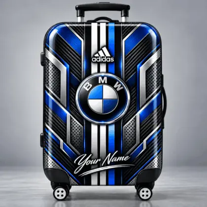 Bmw | Futuristic Carbon Fiber Racing Stripe Personalized Protective Luggage Cover