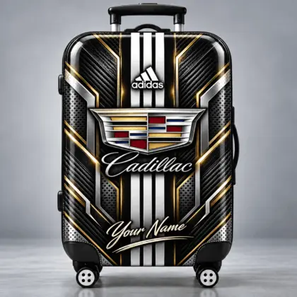 Cadillac | Futuristic Carbon Fiber Racing Stripe Personalized Protective Luggage Cover