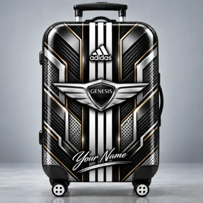 Genesis | Futuristic Carbon Fiber Racing Stripe Personalized Protective Luggage Cover
