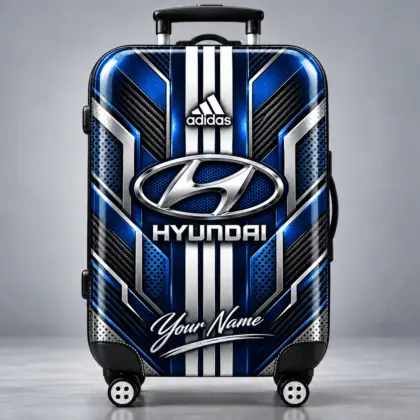 Hyundai | Futuristic Carbon Fiber Racing Stripe Personalized Protective Luggage Cover