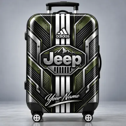 Jeep | Futuristic Carbon Fiber Racing Stripe Personalized Protective Luggage Cover