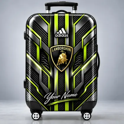 Lamborghini | Futuristic Carbon Fiber Racing Stripe Personalized Protective Luggage Cover
