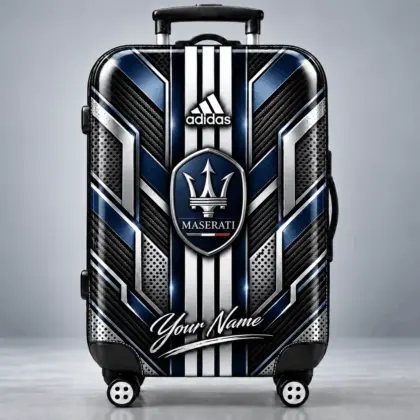 Maserati | Futuristic Carbon Fiber Racing Stripe Personalized Protective Luggage Cover