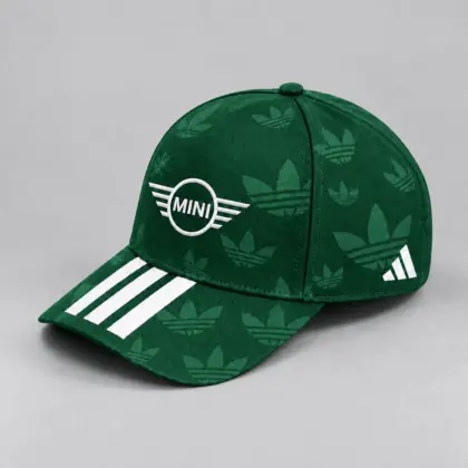Mini | All Over Monogram Print Three Stripe Adjustable Baseball Cap