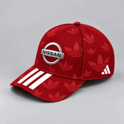 Nissan | All Over Monogram Print Three Stripe Adjustable Baseball Cap