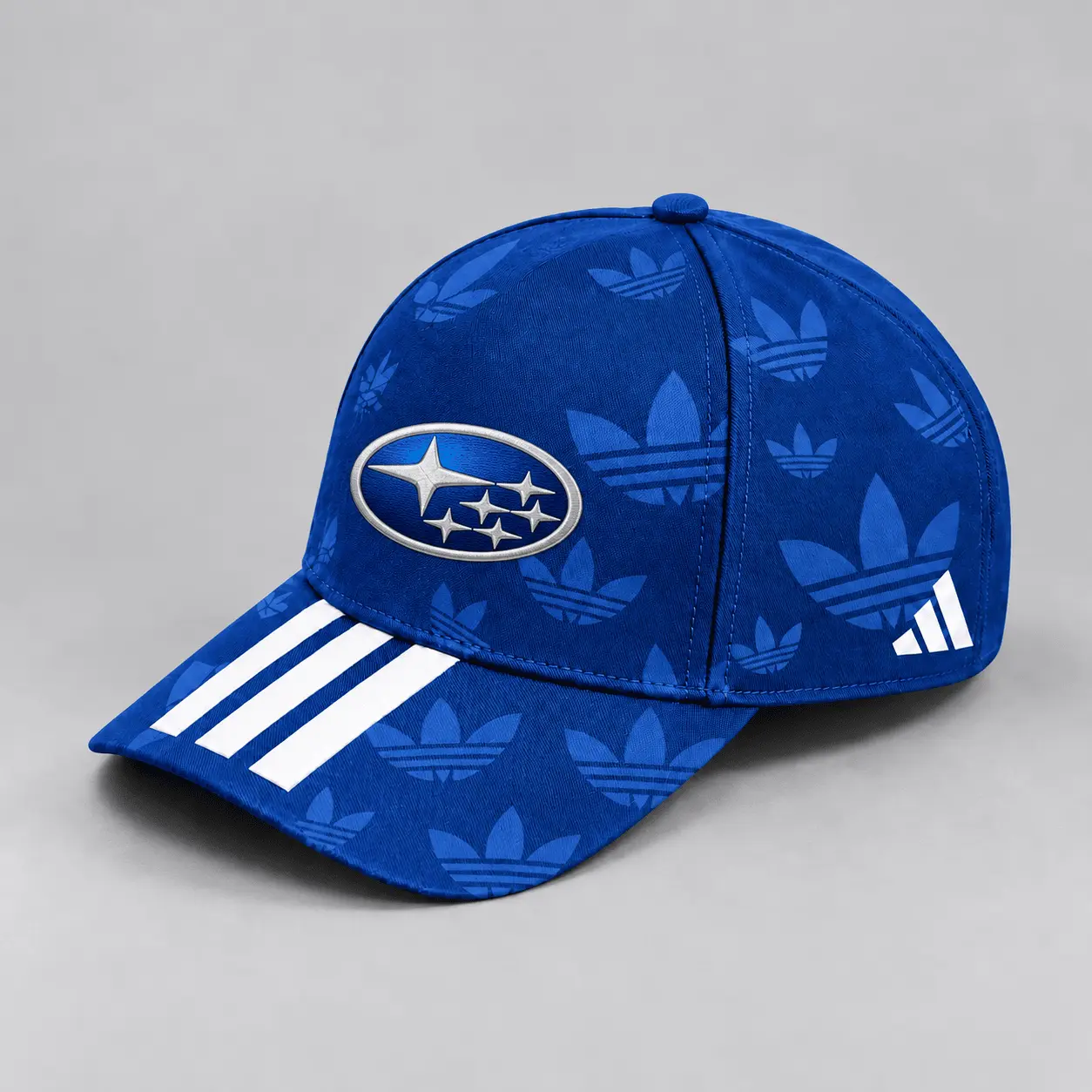 Subaru | All Over Monogram Print Three Stripe Adjustable Baseball Cap