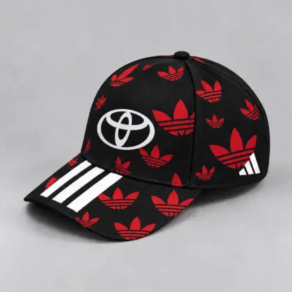Toyota | All Over Monogram Print Three Stripe Adjustable Baseball Cap