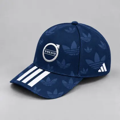 Volvo | All Over Monogram Print Three Stripe Adjustable Baseball Cap