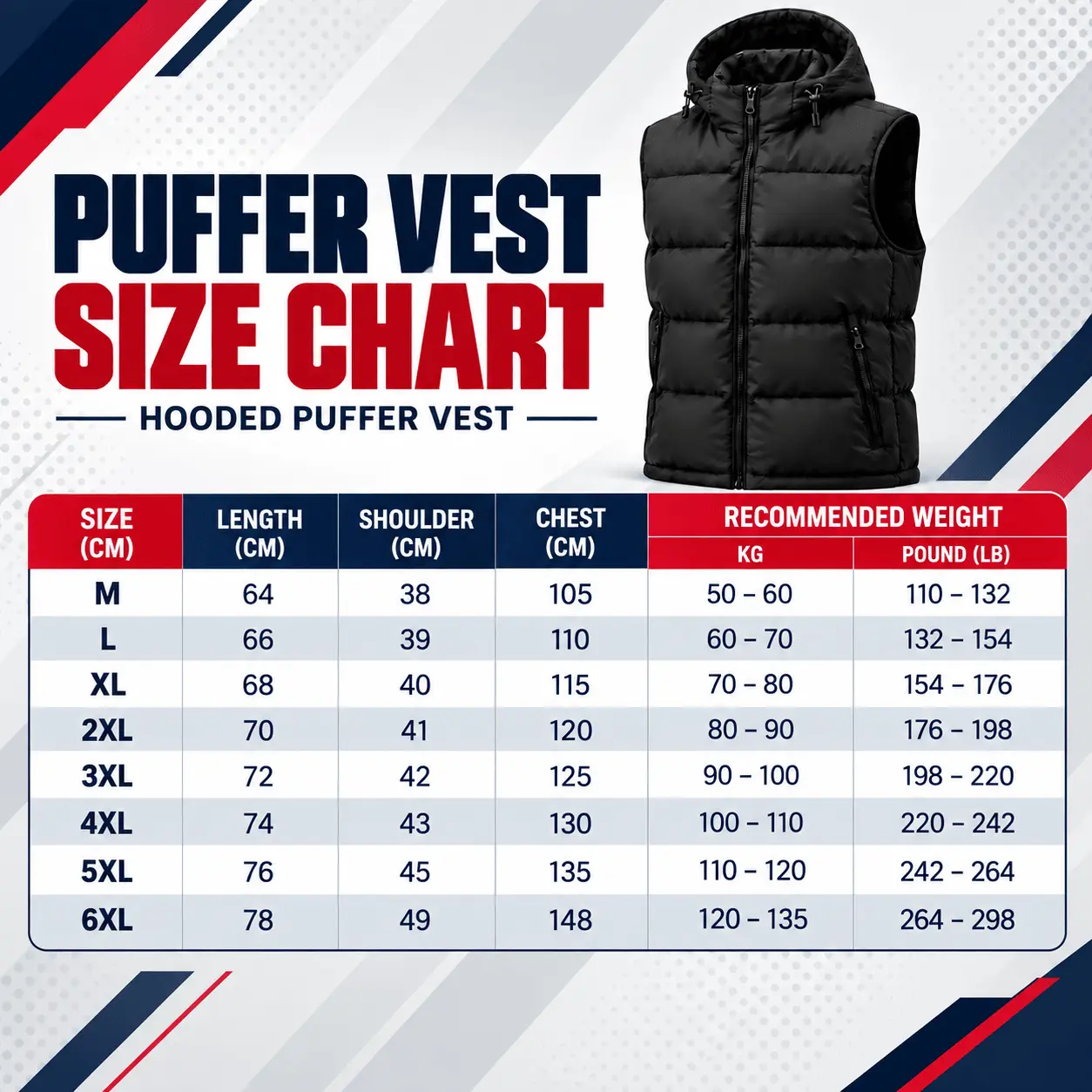 Subaru | Sporty Geometric Colorblock Personalized Name Number Hooded Puffer Vest