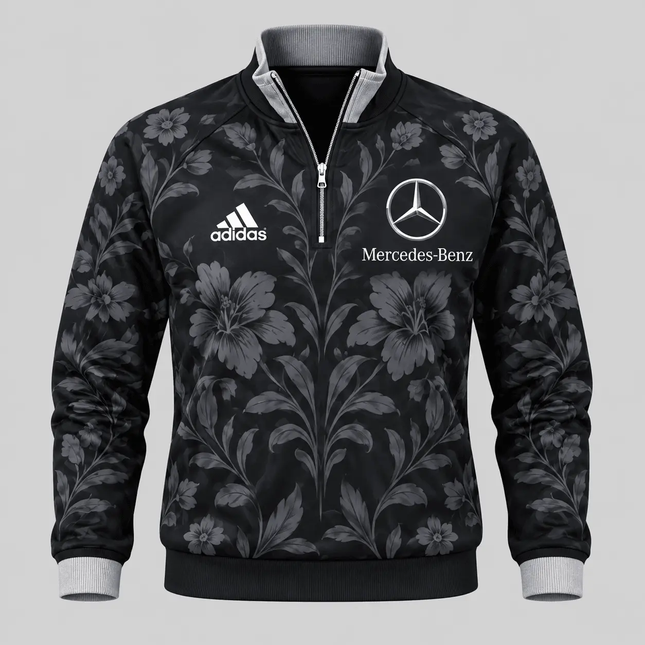 Mercedes-Benz | Floral Side-Stripe Quarter-Zip + Pants - Quarter-Zip Pullover