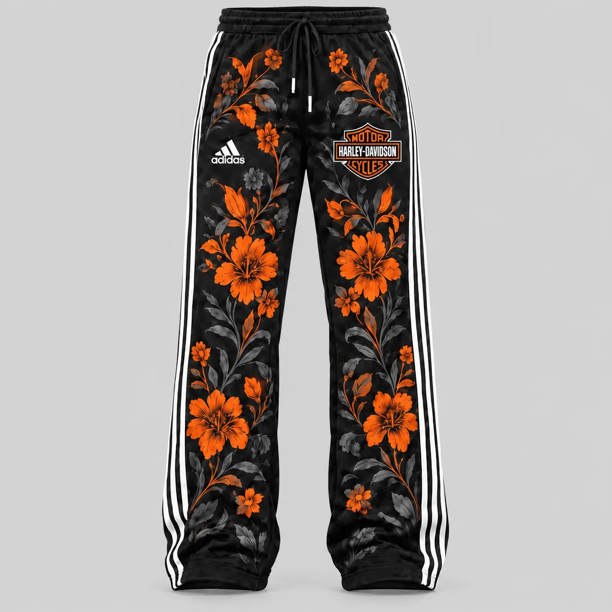 Harley-Davidson | Floral Side-Stripe Quarter-Zip + Pants - Pants