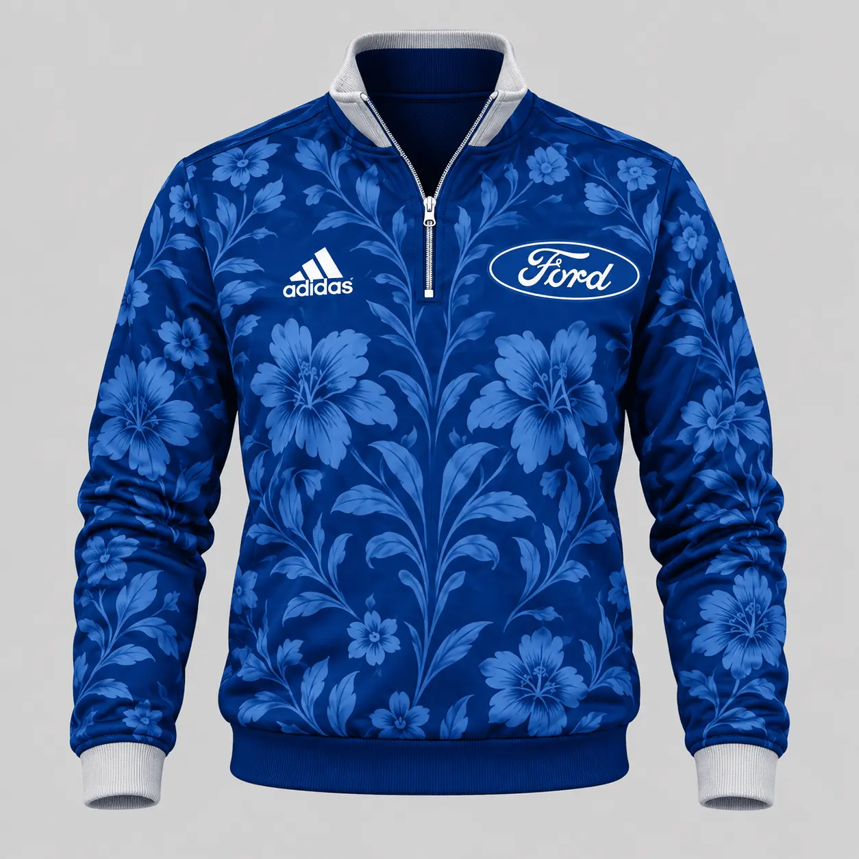 Ford | Floral Side-Stripe Quarter-Zip + Pants - Quarter-Zip Pullover