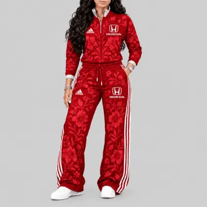 Honda | Floral Side-Stripe Quarter-Zip + Pants