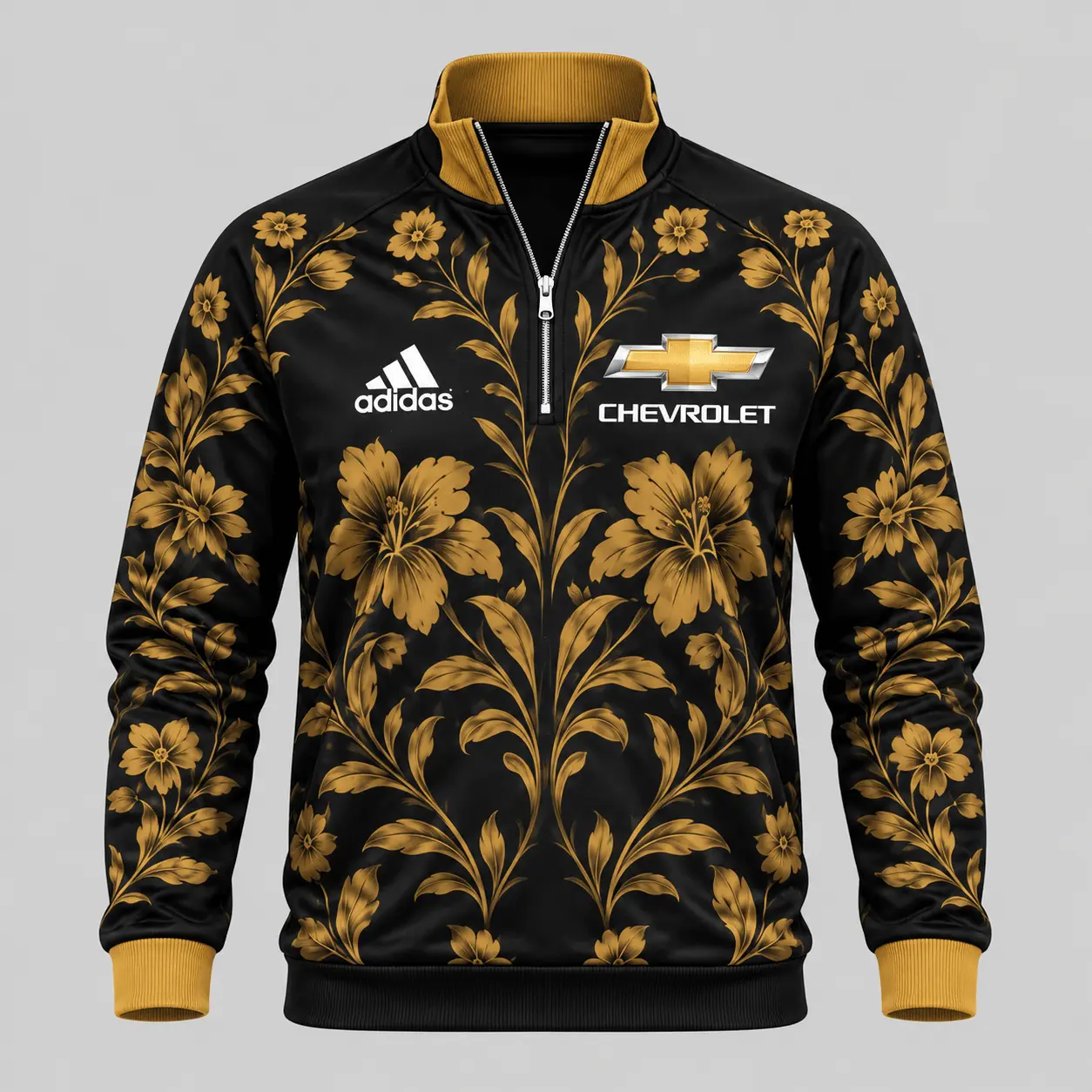 Chevrolet | Floral Side-Stripe Quarter-Zip + Pants - Quarter-Zip Pullover