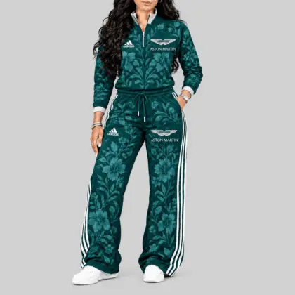 Aston Martin | Floral Side-Stripe Quarter-Zip + Pants