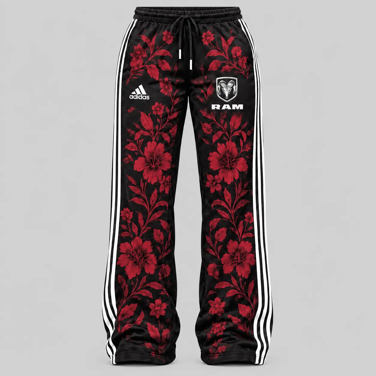 Ram | Floral Side-Stripe Quarter-Zip + Pants - Pants