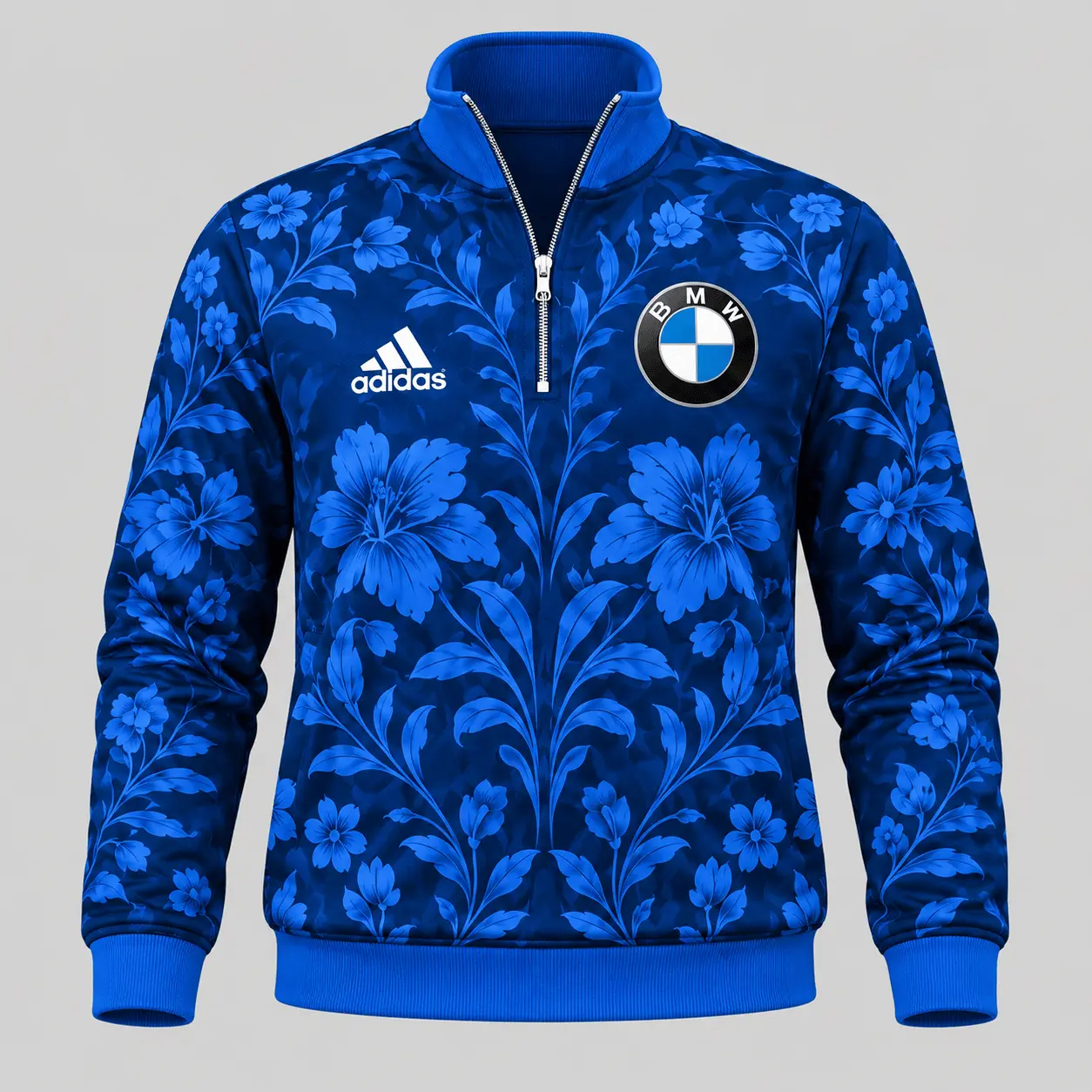 BMW | Floral Side-Stripe Quarter-Zip + Pants - Quarter-Zip Pullover