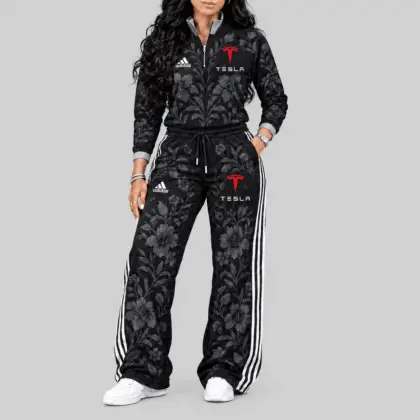 Tesla | Floral Side-Stripe Quarter-Zip + Pants