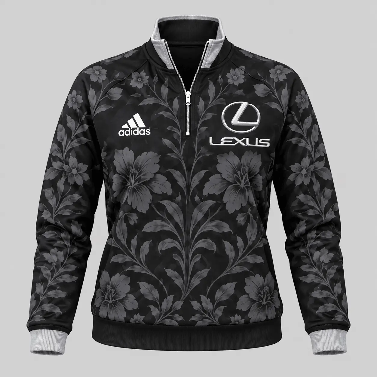 Lexus | Floral Side-Stripe Quarter-Zip + Pants - Quarter-Zip Pullover