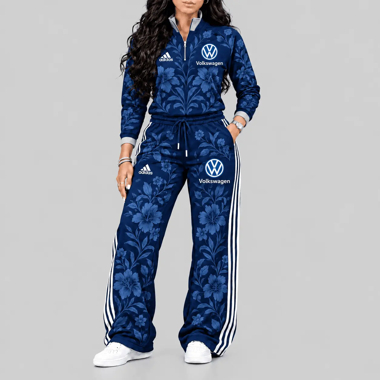 Volkswagen | Floral Side-Stripe Quarter-Zip + Pants