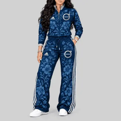 Volvo | Floral Side-Stripe Quarter-Zip + Pants