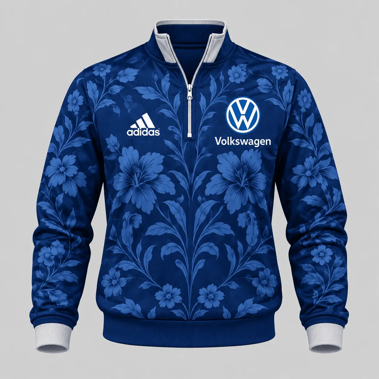 Volkswagen | Floral Side-Stripe Quarter-Zip + Pants - Quarter-Zip Pullover