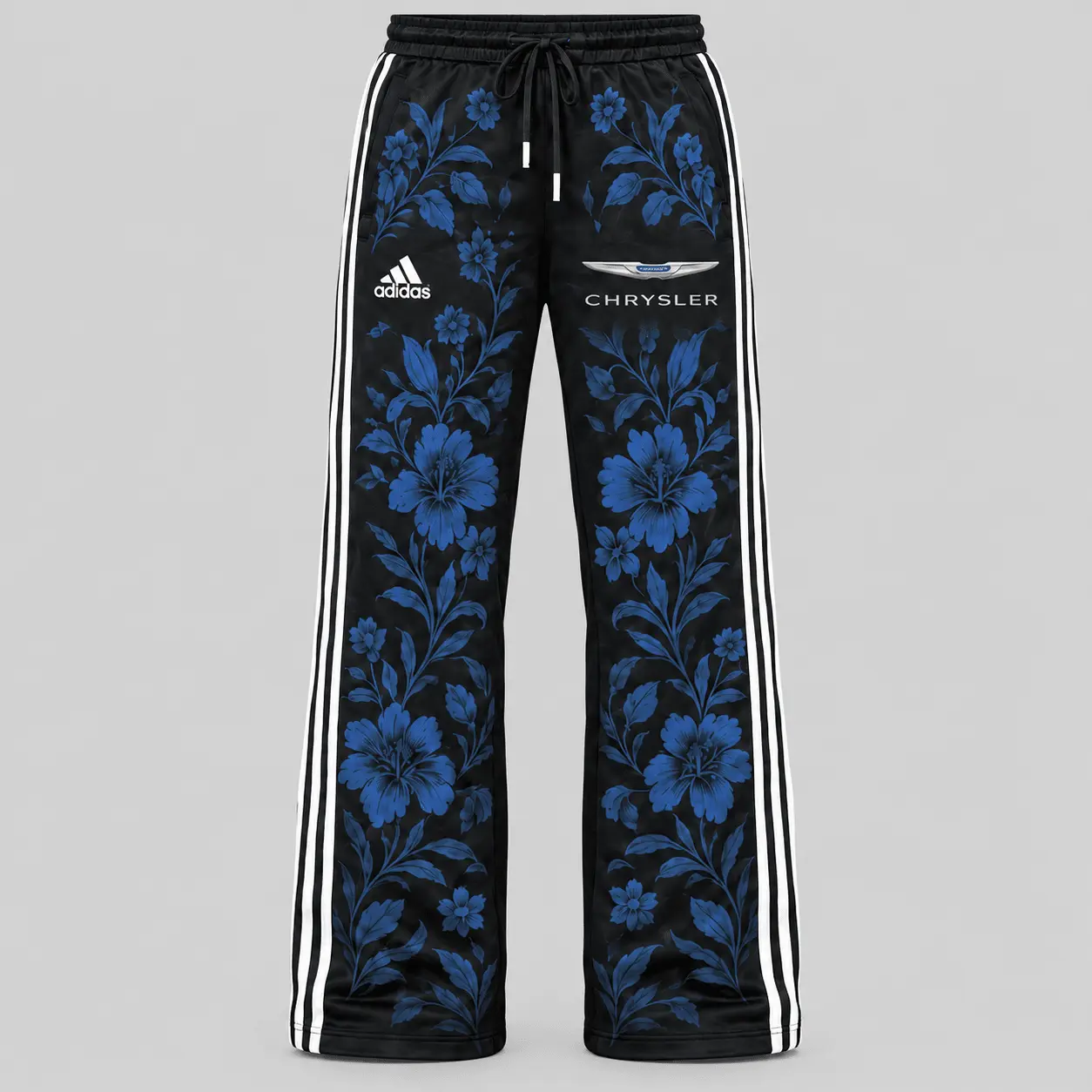 Chrysler | Floral Side-Stripe Quarter-Zip + Pants - Pants