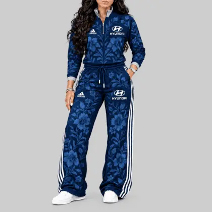Hyundai | Floral Side-Stripe Quarter-Zip + Pants