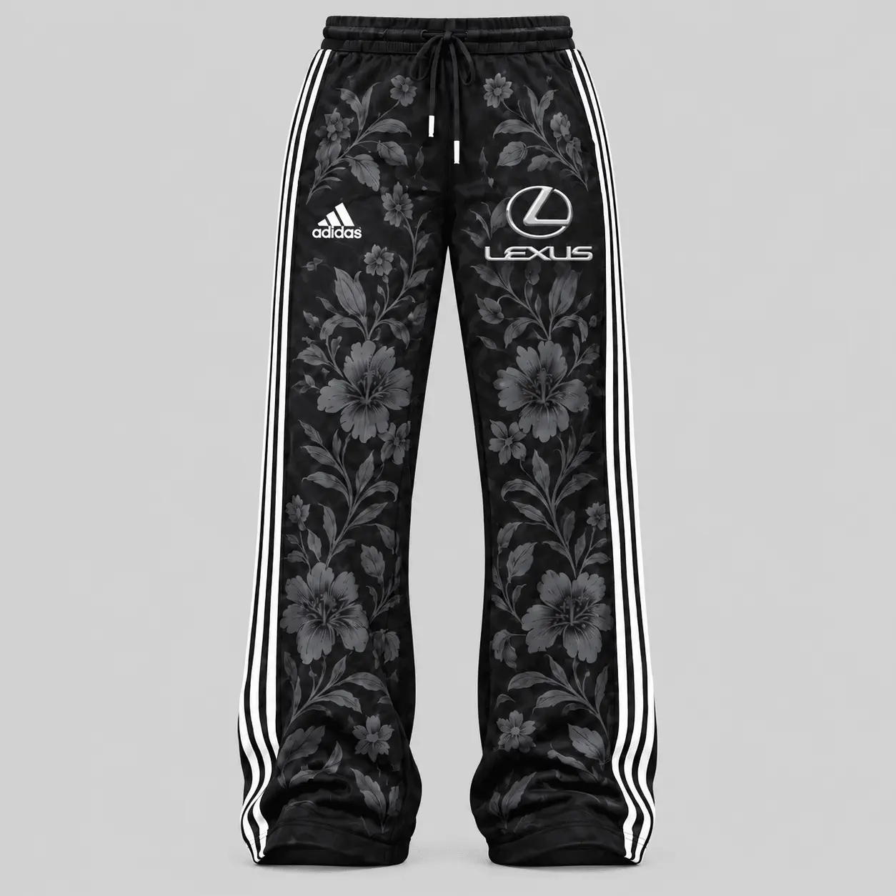 Lexus | Floral Side-Stripe Quarter-Zip + Pants - Pants