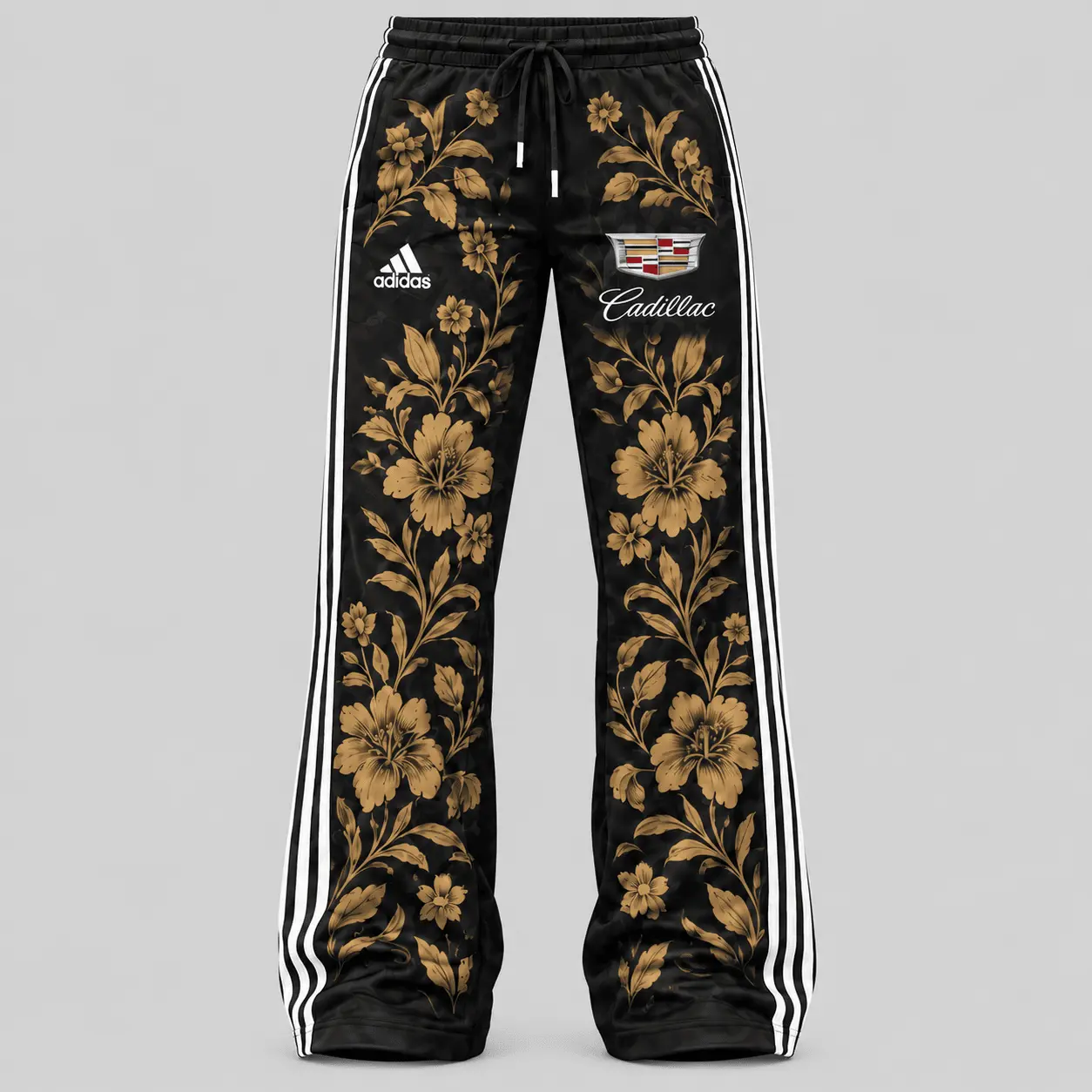 Cadillac | Floral Side-Stripe Quarter-Zip + Pants - Pants