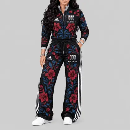 Buick | Floral Side-Stripe Quarter-Zip + Pants