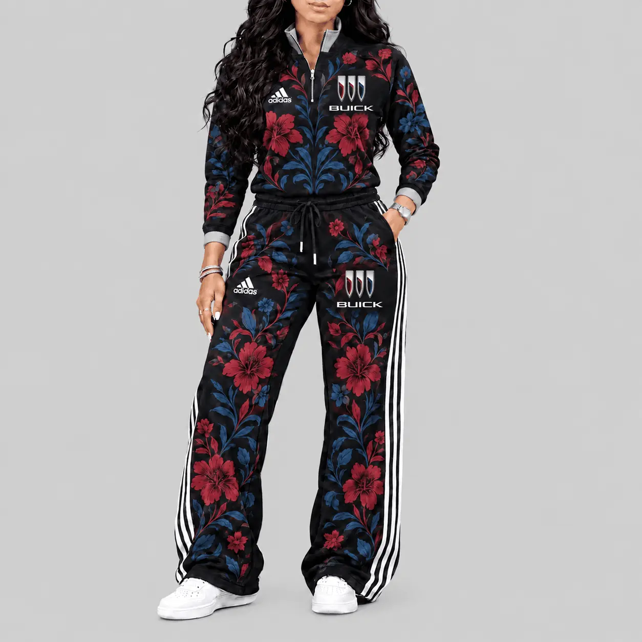 Buick | Floral Side-Stripe Quarter-Zip + Pants