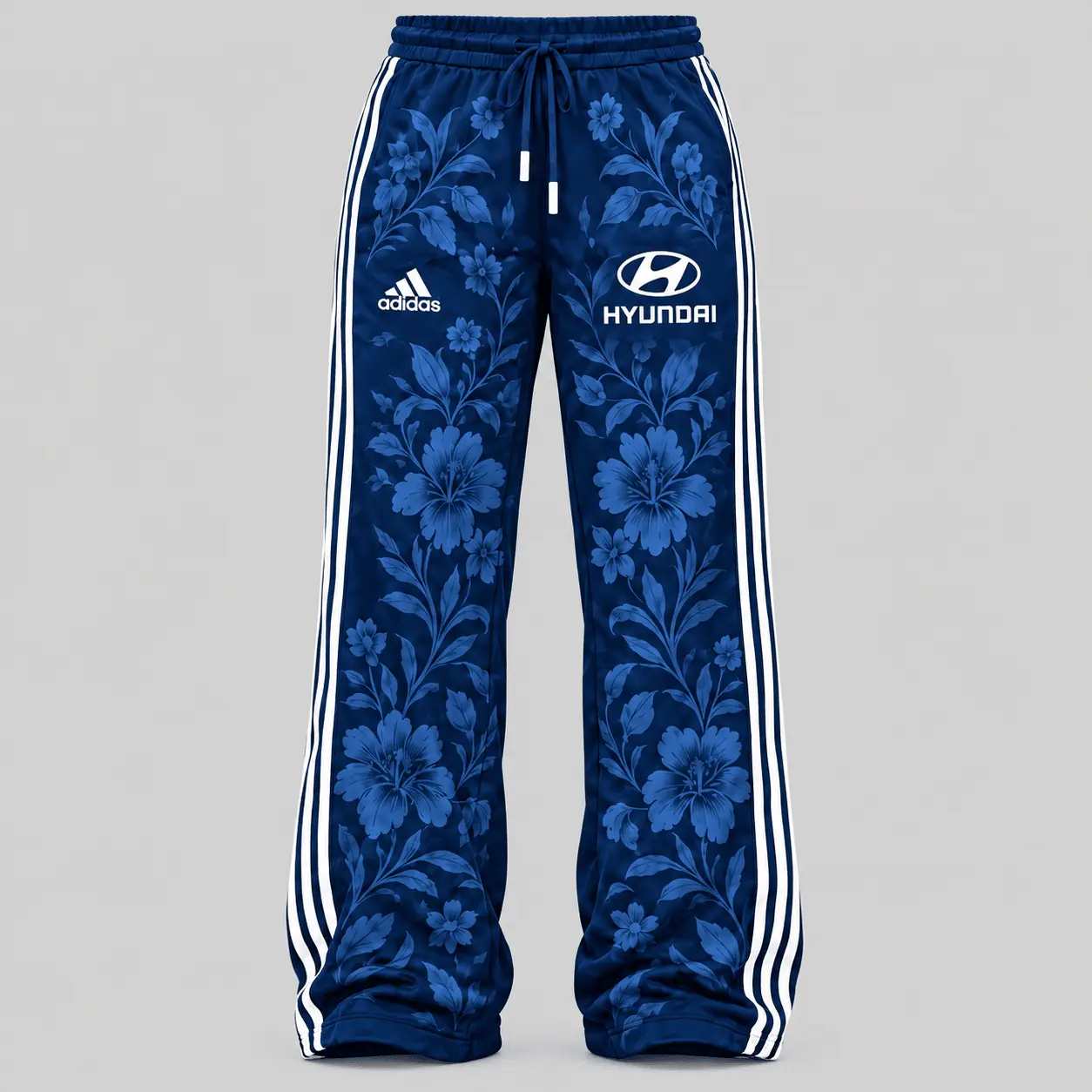 Hyundai | Floral Side-Stripe Quarter-Zip + Pants - Pants