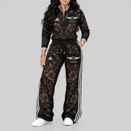 Genesis | Floral Side-Stripe Quarter-Zip + Pants
