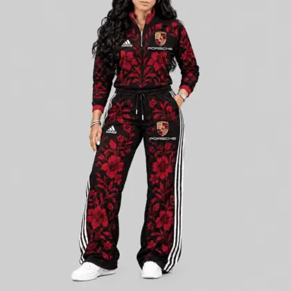 Porsche | Floral Side-Stripe Quarter-Zip + Pants