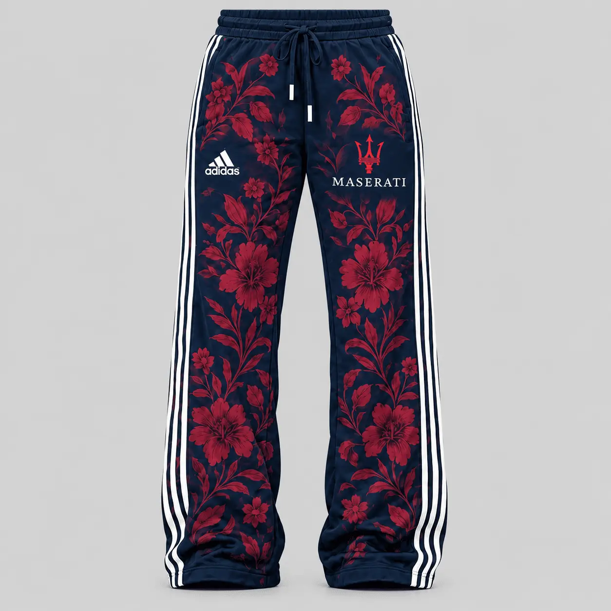 Maserati | Floral Side-Stripe Quarter-Zip + Pants - Pants
