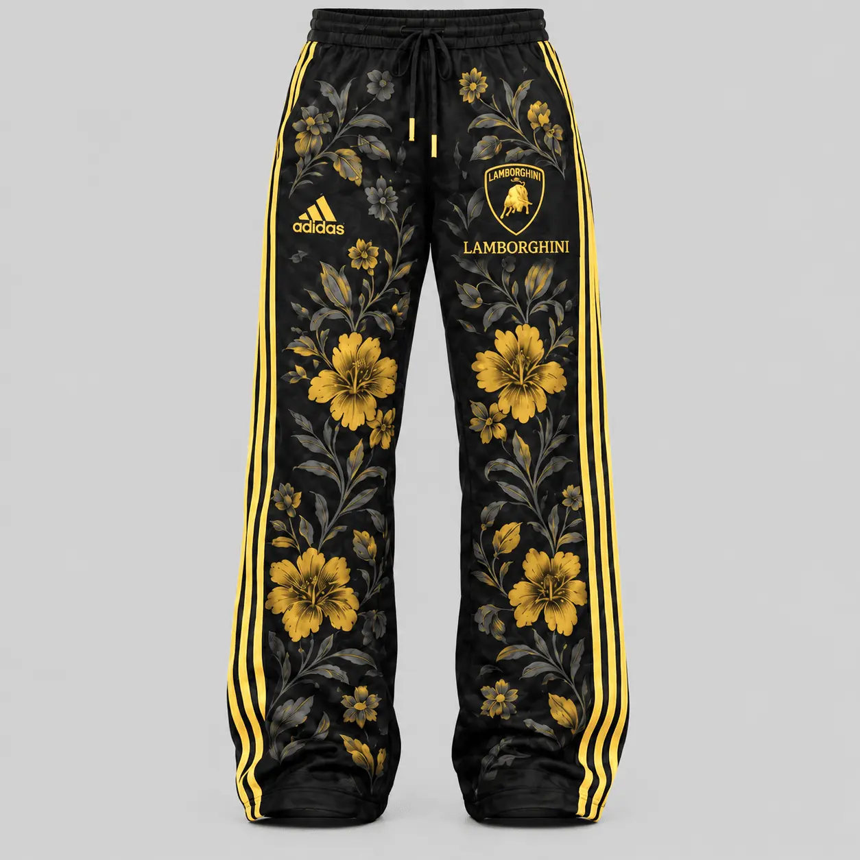 Lamborghini | Floral Side-Stripe Quarter-Zip + Pants - Pants
